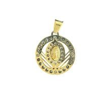 Load image into Gallery viewer, 10KT Gold Virgin Mary Pendant with Tri-Color Design - 1.4g
