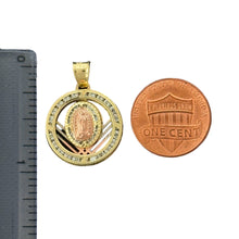 Load image into Gallery viewer, 10KT Gold Virgin Mary Pendant with Tri-Color Design - 1.4g
