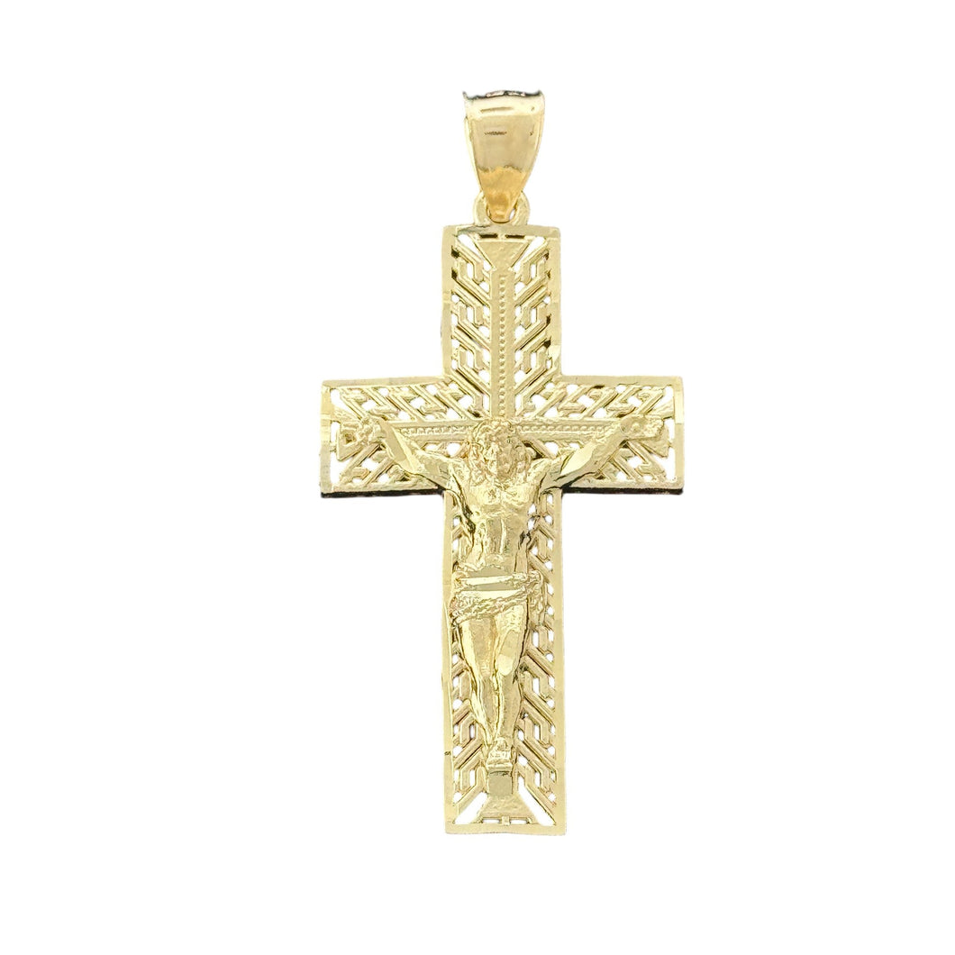 10KT Gold Crucifix Cross Pendant - 2.5g