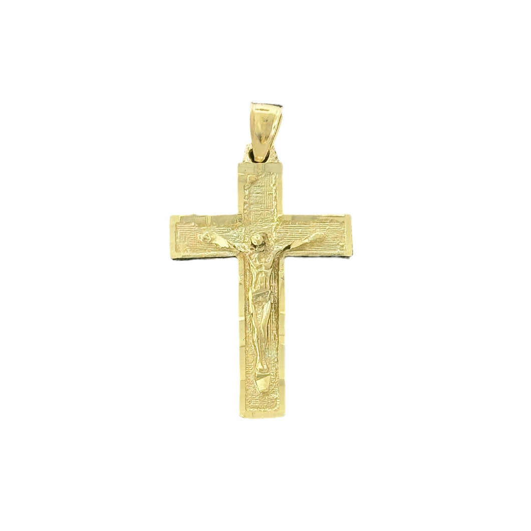 10KT Gold Crucifix Cross Pendant - 3g