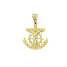 Load image into Gallery viewer, 10KT Gold Anchor Cross Pendant - 1.8g
