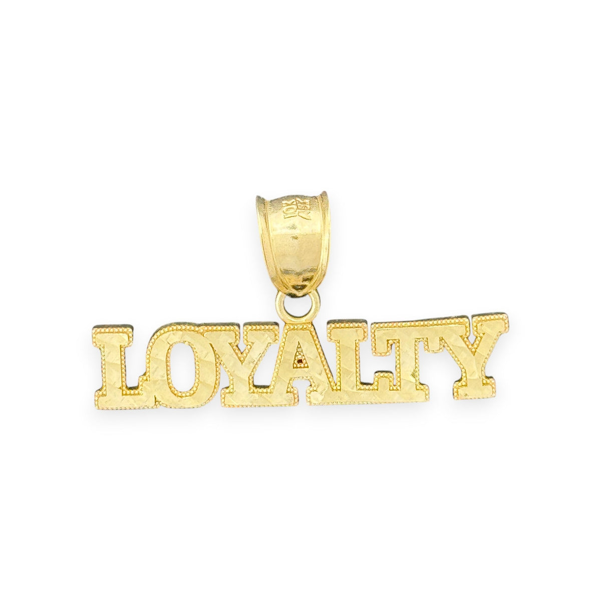 10KT Yellow Gold LOYALTY Pendant | Wholesale Jewelry