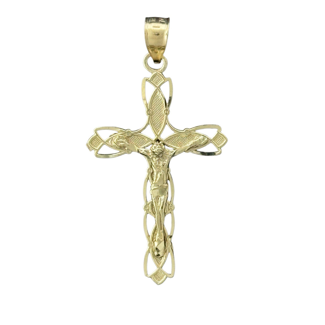 10KT Gold Crucifix Cross Pendant - 1.6g