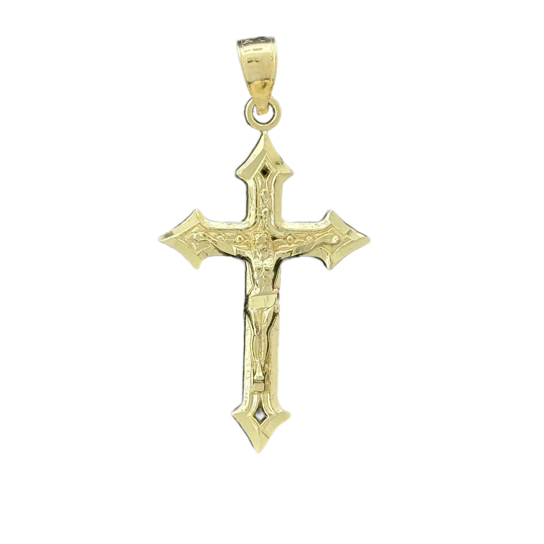 10KT Gold Crucifix Cross Pendant - 1.3g