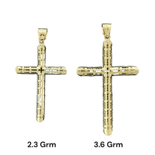 Load image into Gallery viewer, 10KT Gold Cross Pendant - 2.3g and 3.6g
