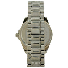 Load image into Gallery viewer, Captain Bling Silver-Tone Pave Dial Watch with Pave Accents
