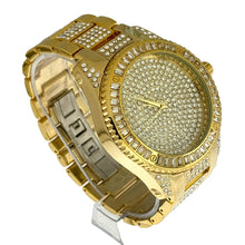 Load image into Gallery viewer, Captain Bling Gold-Tone Spiral Pave Dial Watch with Pave Accents
