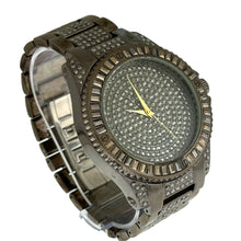 Load image into Gallery viewer, Captain Bling Black-Tone Spiral Pave Dial Watch with Pave Accents
