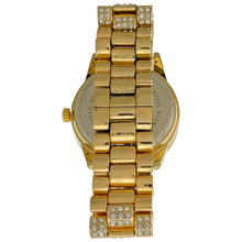 Load image into Gallery viewer, Captain Bling Gold-Tone Minimalist Pave Dial Watch with Pave Accents
