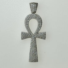 Load image into Gallery viewer, Sterling Silver CZ Ankh Cross Pendent
