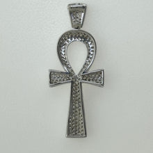 Load image into Gallery viewer, Sterling Silver CZ Ankh Cross Pendent
