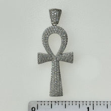 Load image into Gallery viewer, Sterling Silver CZ Ankh Cross Pendent
