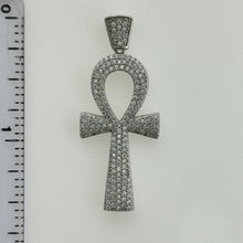 Load image into Gallery viewer, Sterling Silver CZ Ankh Cross Pendent
