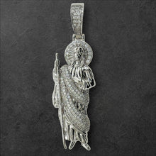 Load image into Gallery viewer, Sterling Silver CZ Saint Jude Pendent
