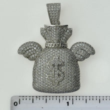 Load image into Gallery viewer, Sterling Silver CZ Dollar Bag Pendent
