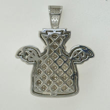 Load image into Gallery viewer, Sterling Silver CZ Dollar Bag Pendent
