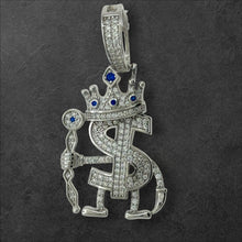 Load image into Gallery viewer, Sterling Silver CZ Dollar King Pendent
