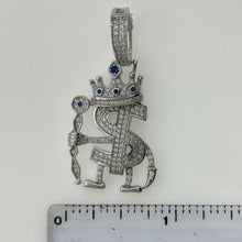 Load image into Gallery viewer, Sterling Silver CZ Dollar King Pendent
