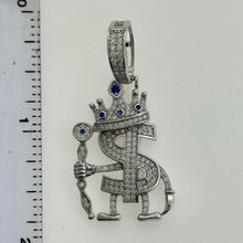 Load image into Gallery viewer, Sterling Silver CZ Dollar King Pendent
