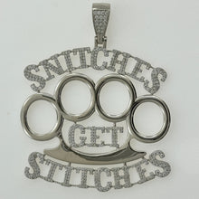 Load image into Gallery viewer, Sterling Silver CZ Knuckles Pendent
