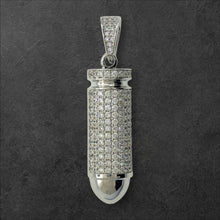 Load image into Gallery viewer, Sterling Silver CZ Bullet Pendent
