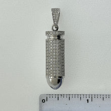 Load image into Gallery viewer, Sterling Silver CZ Bullet Pendent
