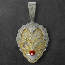 Load image into Gallery viewer, Sterling Silver CZ Joker Face Pendent
