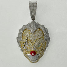 Load image into Gallery viewer, Sterling Silver CZ Joker Face Pendent
