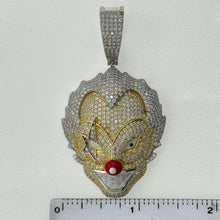 Load image into Gallery viewer, Sterling Silver CZ Joker Face Pendent
