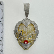 Load image into Gallery viewer, Sterling Silver CZ Joker Face Pendent
