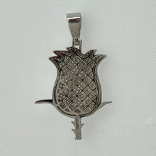 Load image into Gallery viewer, Sterling Silver CZ Rose Pendent
