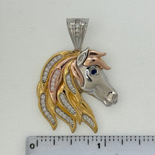 Load image into Gallery viewer, Sterling Silver CZ Unicorn Pendent
