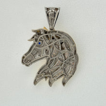 Load image into Gallery viewer, Sterling Silver CZ Unicorn Pendent
