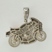 Load image into Gallery viewer, Sterling Silver CZ Bike Pendent
