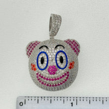 Load image into Gallery viewer, Sterling Silver CZ Joker Emoji Pendent
