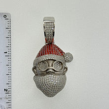 Load image into Gallery viewer, Sterling Silver CZ Santa Claus Pendent
