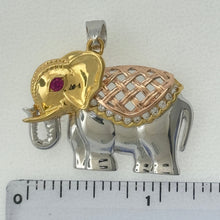 Load image into Gallery viewer, Sterling Silver CZ Elephant Pendent
