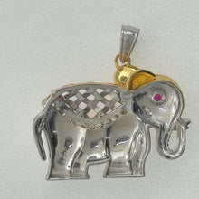 Load image into Gallery viewer, Sterling Silver CZ Elephant Pendent
