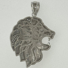 Load image into Gallery viewer, Sterling Silver CZ Lion Head Pendent
