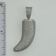 Load image into Gallery viewer, Sterling Silver CZ Elephant Teeth Pendent
