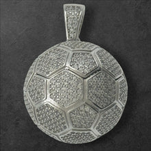 Load image into Gallery viewer, Sterling Silver CZ Football Pendent
