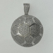 Load image into Gallery viewer, Sterling Silver CZ Football Pendent
