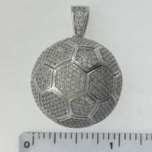 Load image into Gallery viewer, Sterling Silver CZ Football Pendent
