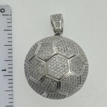 Load image into Gallery viewer, Sterling Silver CZ Football Pendent
