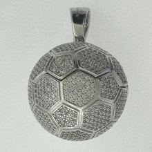 Load image into Gallery viewer, Sterling Silver CZ Football Pendent
