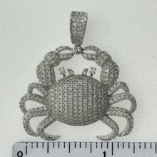 Load image into Gallery viewer, Sterling Silver CZ Crab Pendent
