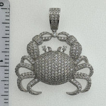 Load image into Gallery viewer, Sterling Silver CZ Crab Pendent
