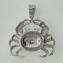 Load image into Gallery viewer, Sterling Silver CZ Crab Pendent
