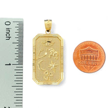 Load image into Gallery viewer, 14KT Yellow Gold Rectangular Lucky Pendant
