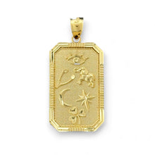 Load image into Gallery viewer, 14KT Yellow Gold Rectangular Lucky Pendant
